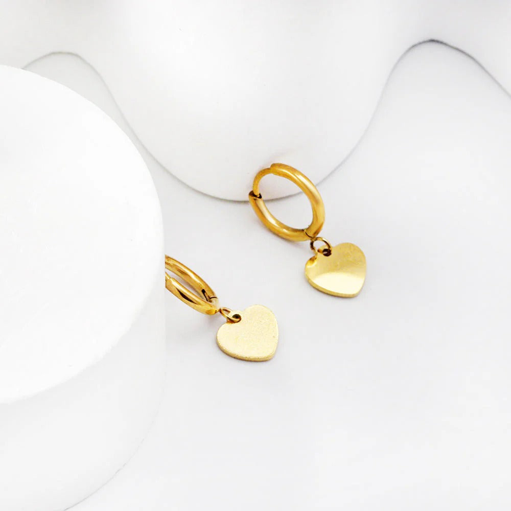 Whisper Heart Huggie Hoops