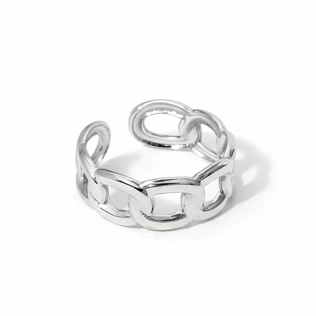 Alisa Chain Wrap Adjustable Ring | Waterproof 18k Gold & Silver