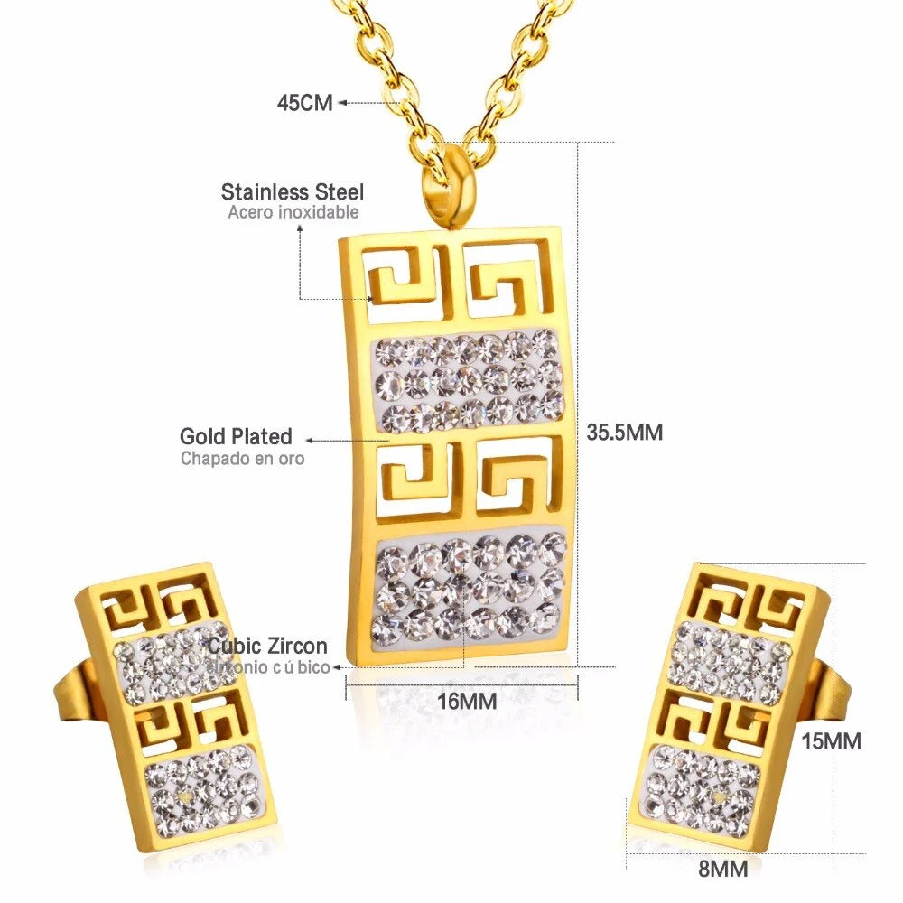 Phebe Geometric Pavé Set | Buy Set or Individual