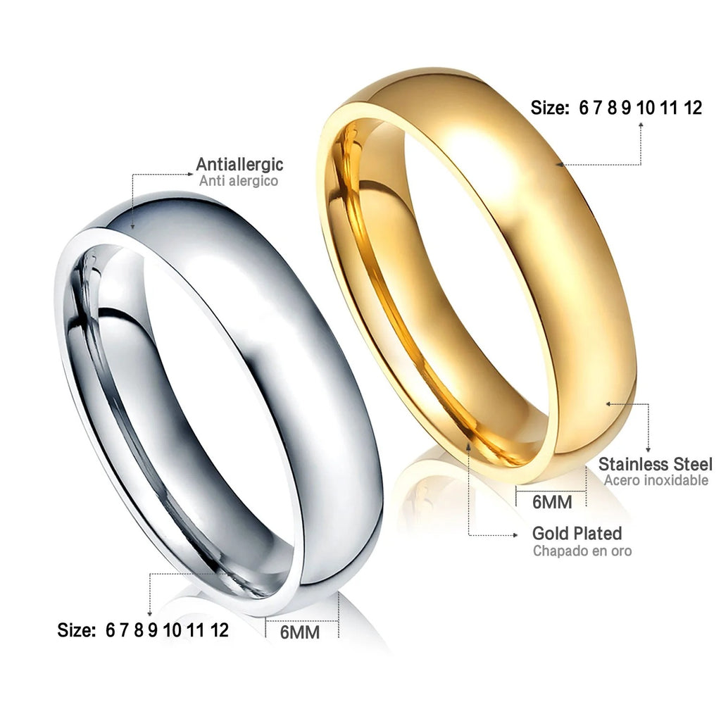 Iris Plain Band Ring | Waterproof 18k Gold & Silver