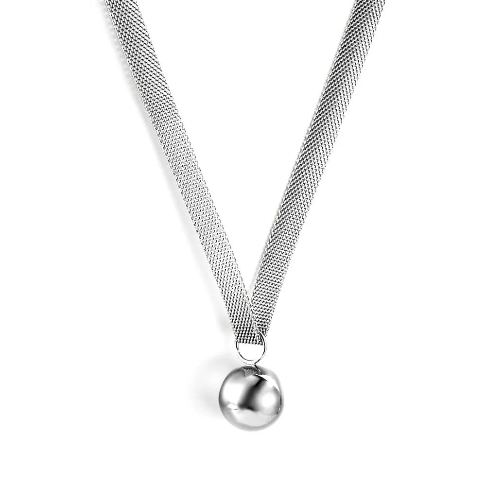 Emilia Ball Pendant Necklace | Waterproof 18k Gold & Silver
