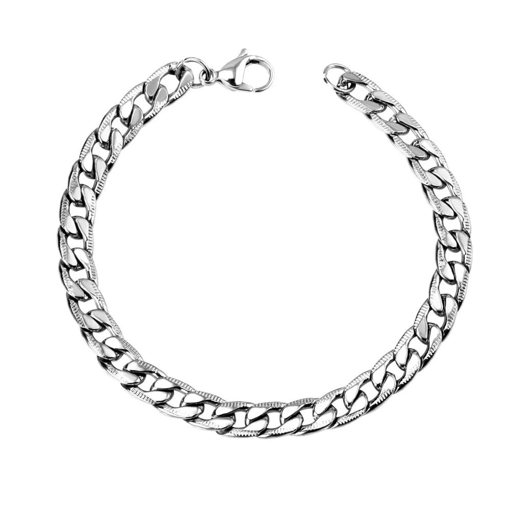 Alexios Cuban Bracelet | Waterproof Silver