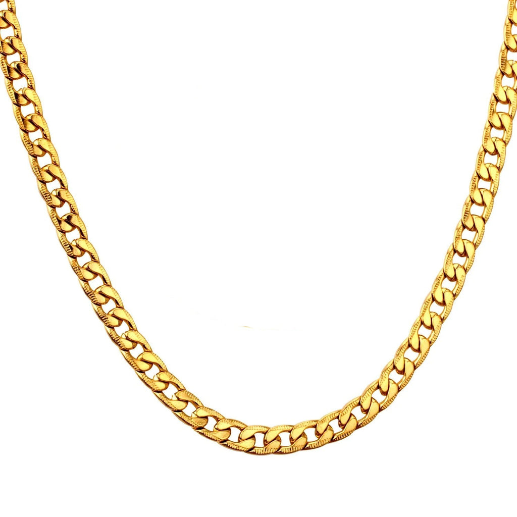 Alexios Cuban Necklace 50cm & Bracelet 22cm Gold Set-Buy Set or Individually