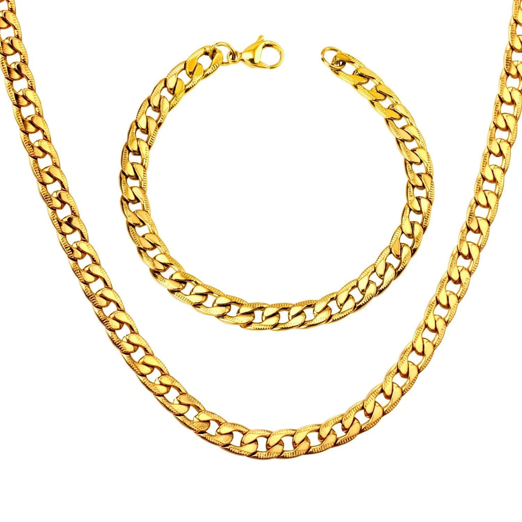 Alexios Cuban Necklace | Waterproof 18k Gold & Silver