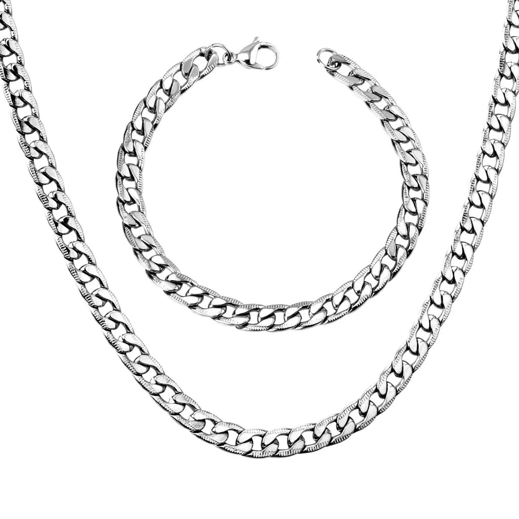 Alexios Cuban Necklace | Waterproof 18k Gold & Silver