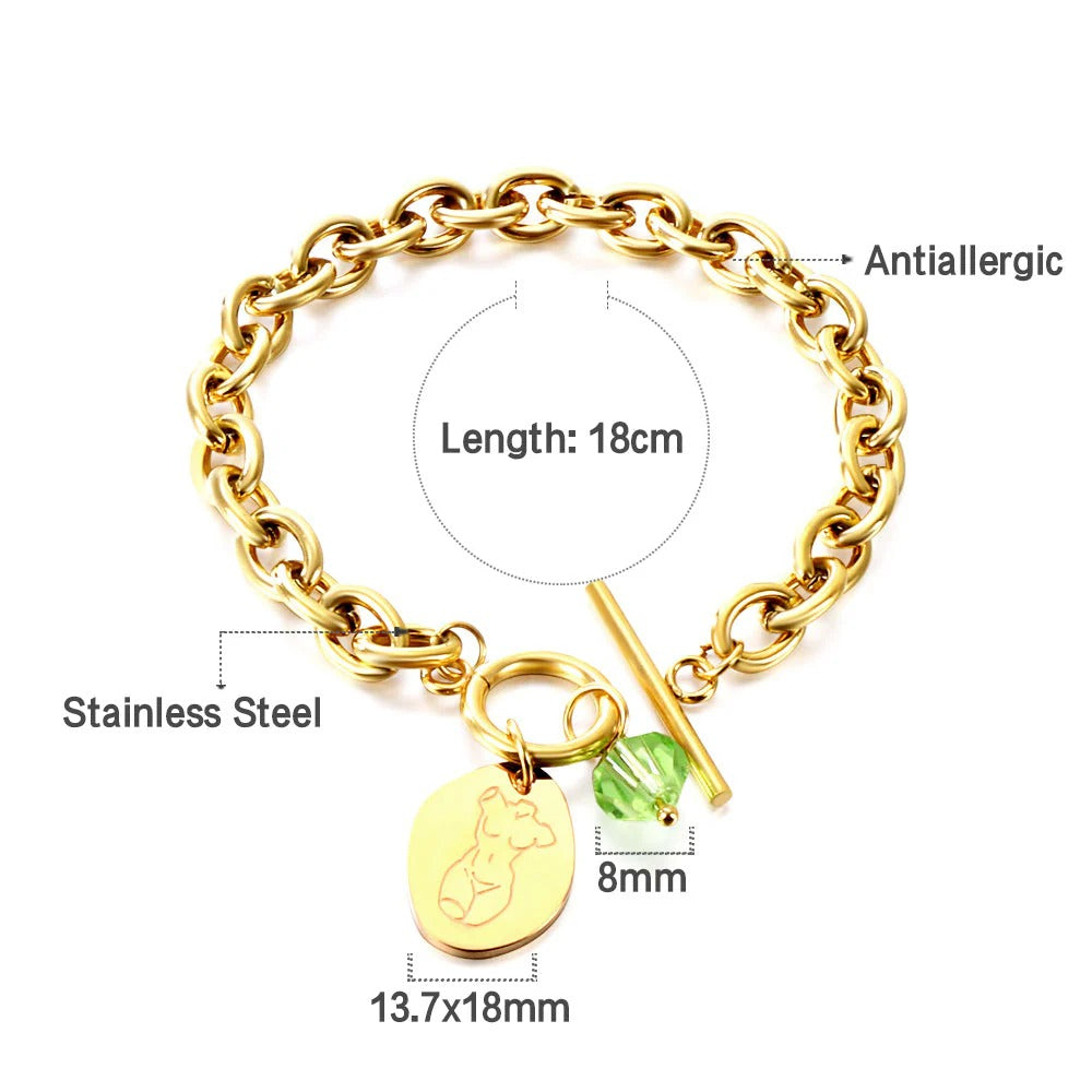 Gia femininity charm Bracelet | Waterproof Waterproof 18k Gold & Silver