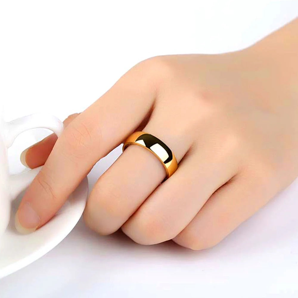 Iris Plain Band Ring | Waterproof 18k Gold & Silver