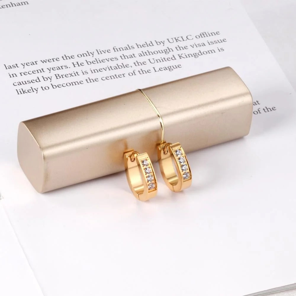 Kamila Jewel Hoops | Waterproof 18K Gold & Silver