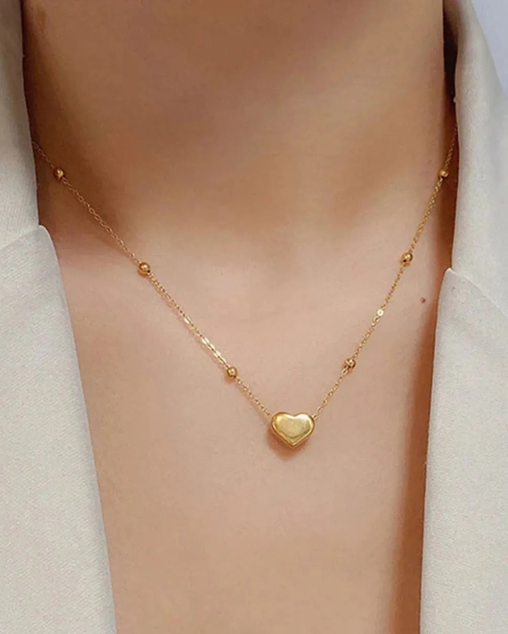 Brea Heart Necklace | Waterproof 18k Gold