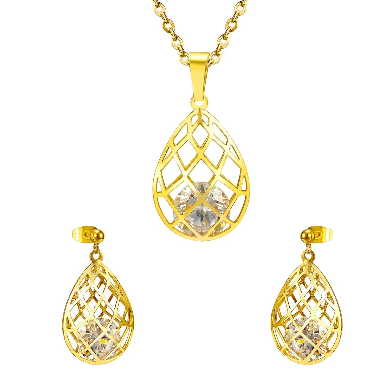 Palome Teardrop Cage Crystal Set | Buy Set or Individual