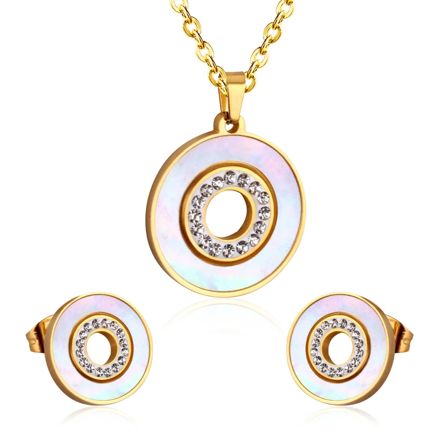 Nell Pearl & Pavé Inner Halo Set | Buy Set or Individual