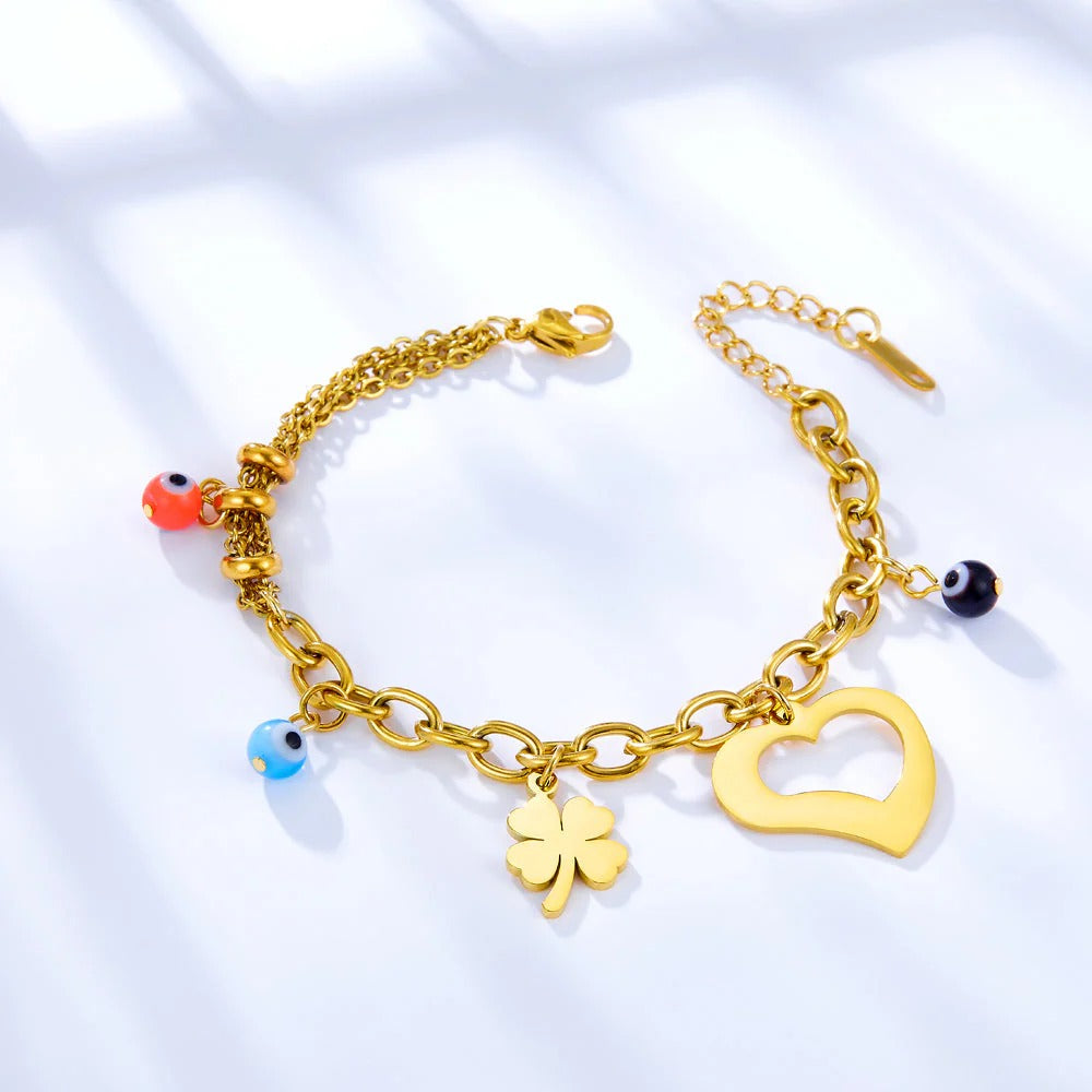 Harper Lucky Charms Bracelet | Waterproof 18K Gold