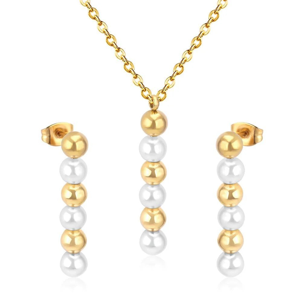 Laurel Lustrous Pearl Linear Drop Set| Buy Set or Individual