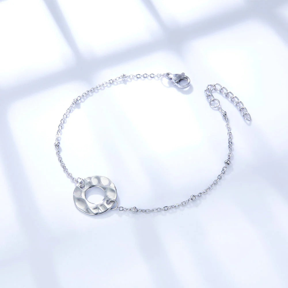 Harley Prosperity Disc Bracelet | Waterproof 18k Gold & Silver