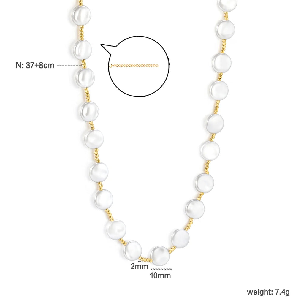 Dorothy Pearl Station Necklace | Waterproof 18k Gold & Silver