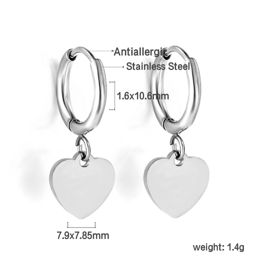 Artie Heart Hoops | Waterproof 18k Gold & Silver