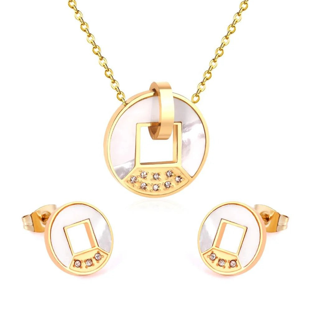 Juniper Celestial Pearl & Pavé Geometric Set | Buy Set or Individual