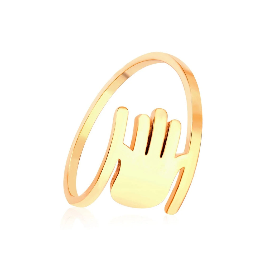 Lucia Hamsa Hand Ring | Waterproof 18K Gold