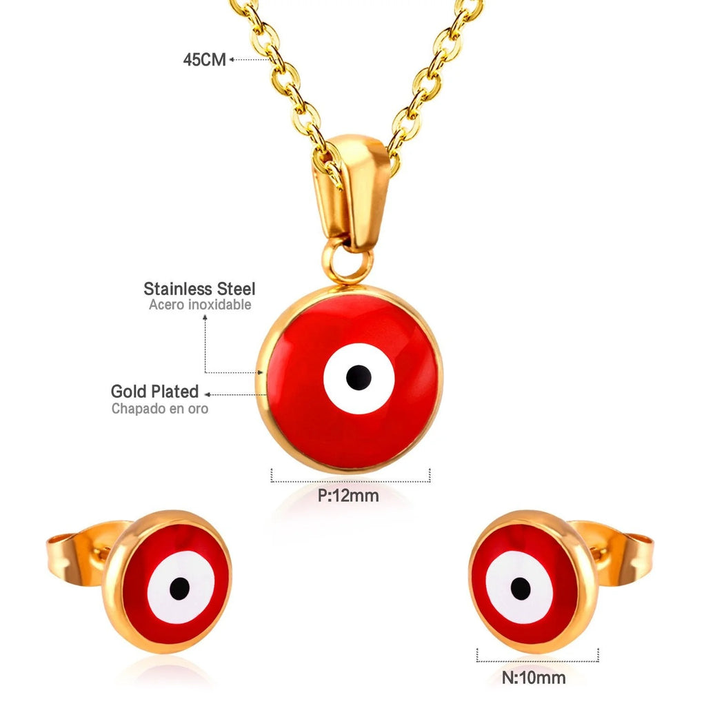 Coral Vivid Red Evil Eye Protection Set | Buy Set or Individual