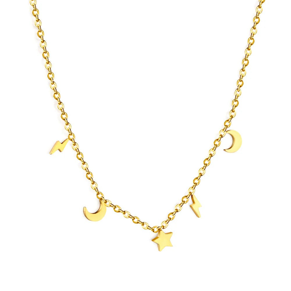 Erica Cosmic Charm Necklace | Waterproof 18k Gold
