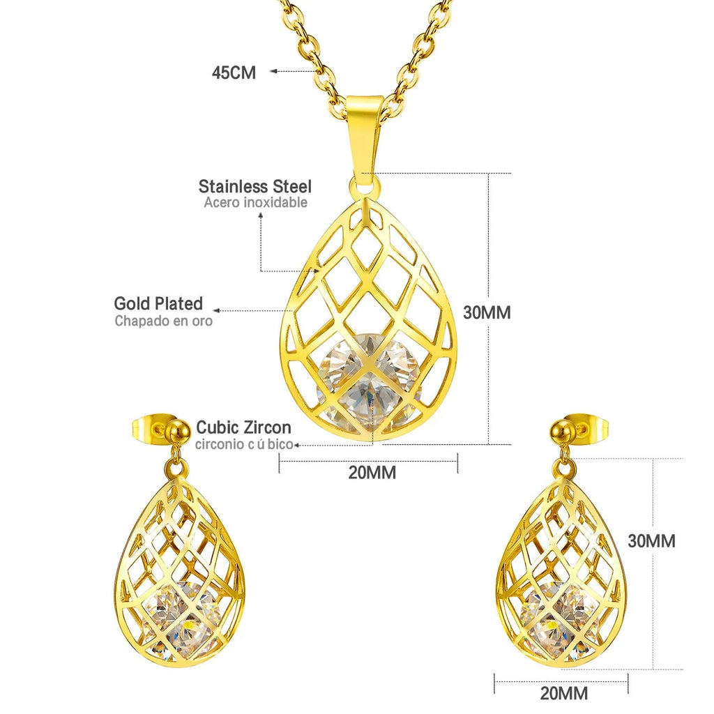 Palome Teardrop Cage Crystal Set | Buy Set or Individual