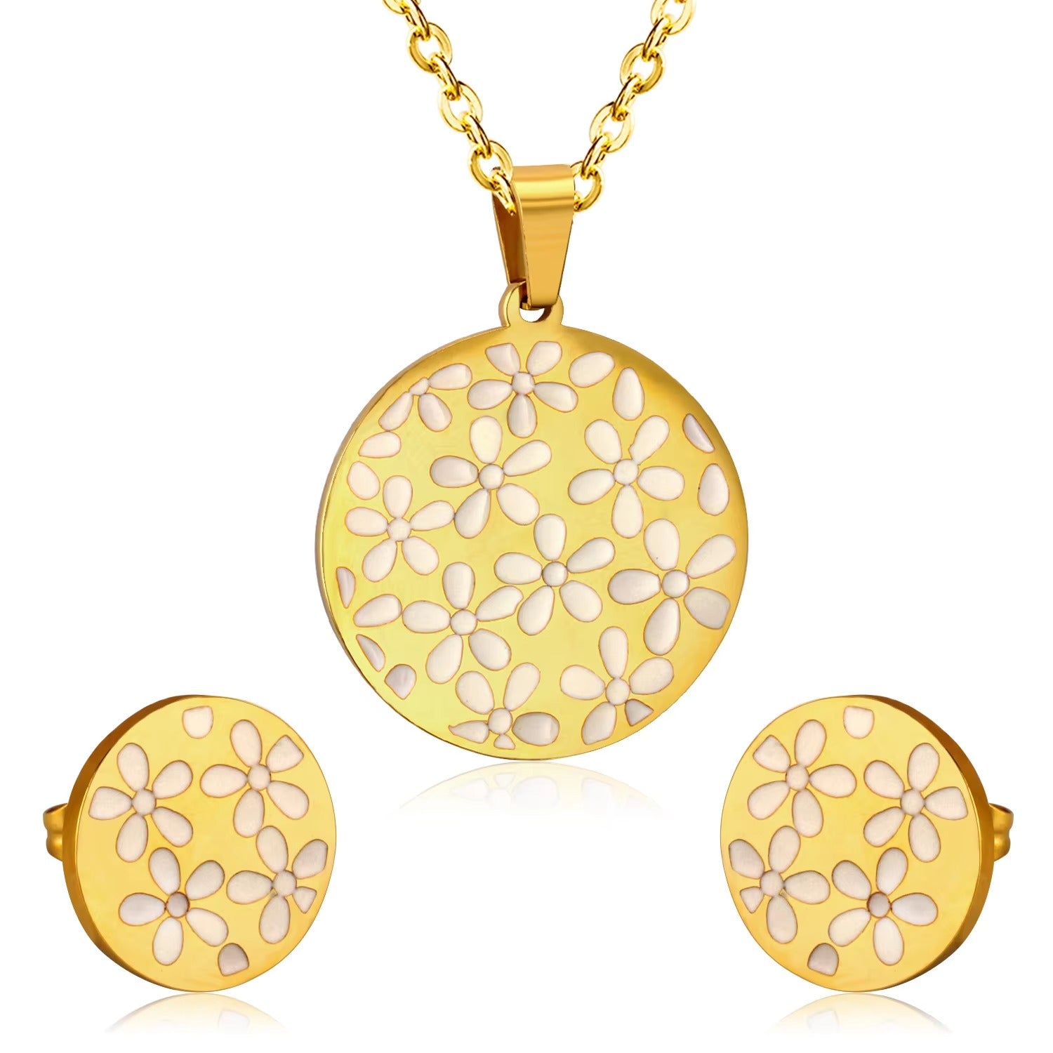 Daphne Flora Engraved Medallion Set | Buy Set or Individual
