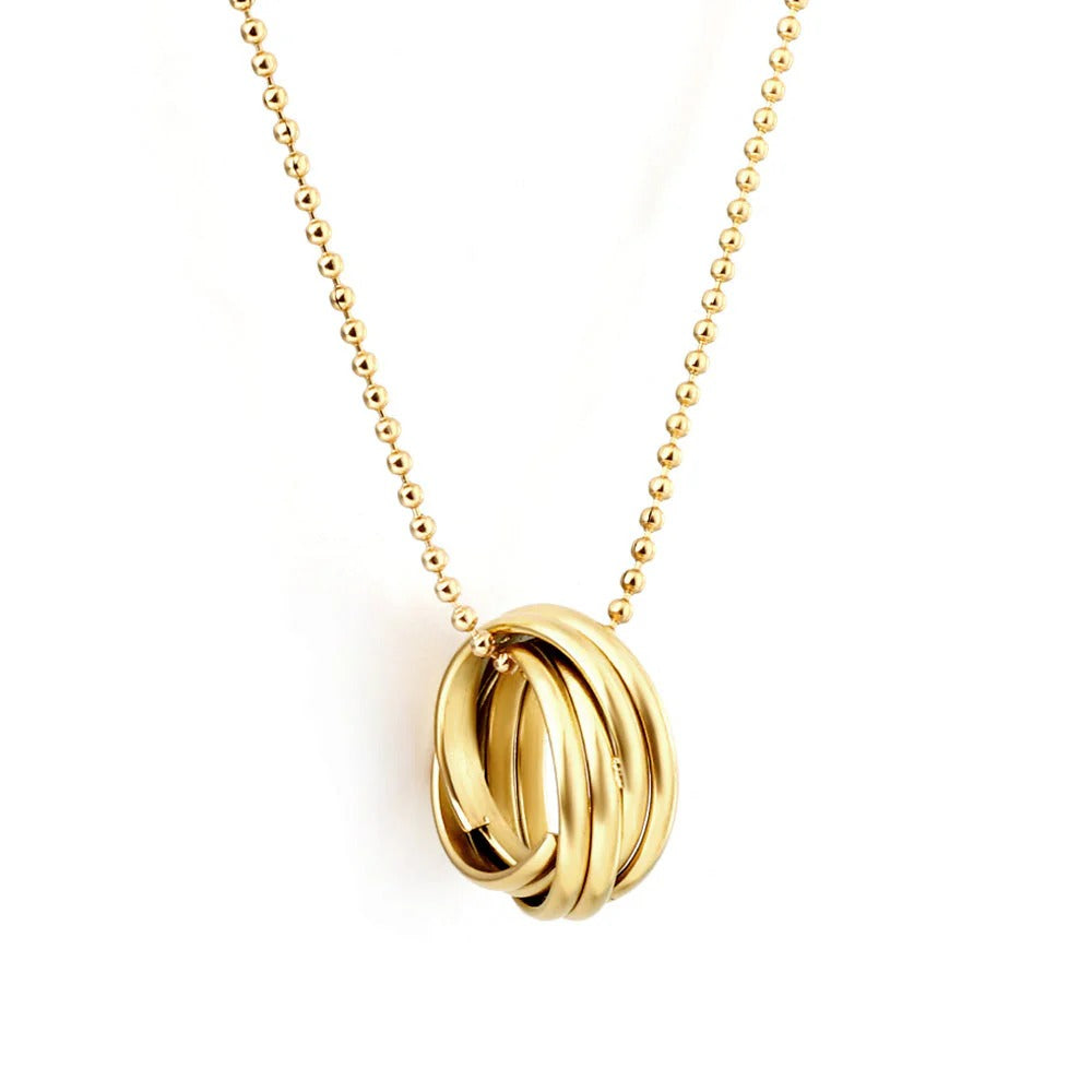 Ella Love Ring Necklace | Waterproof 18k Gold