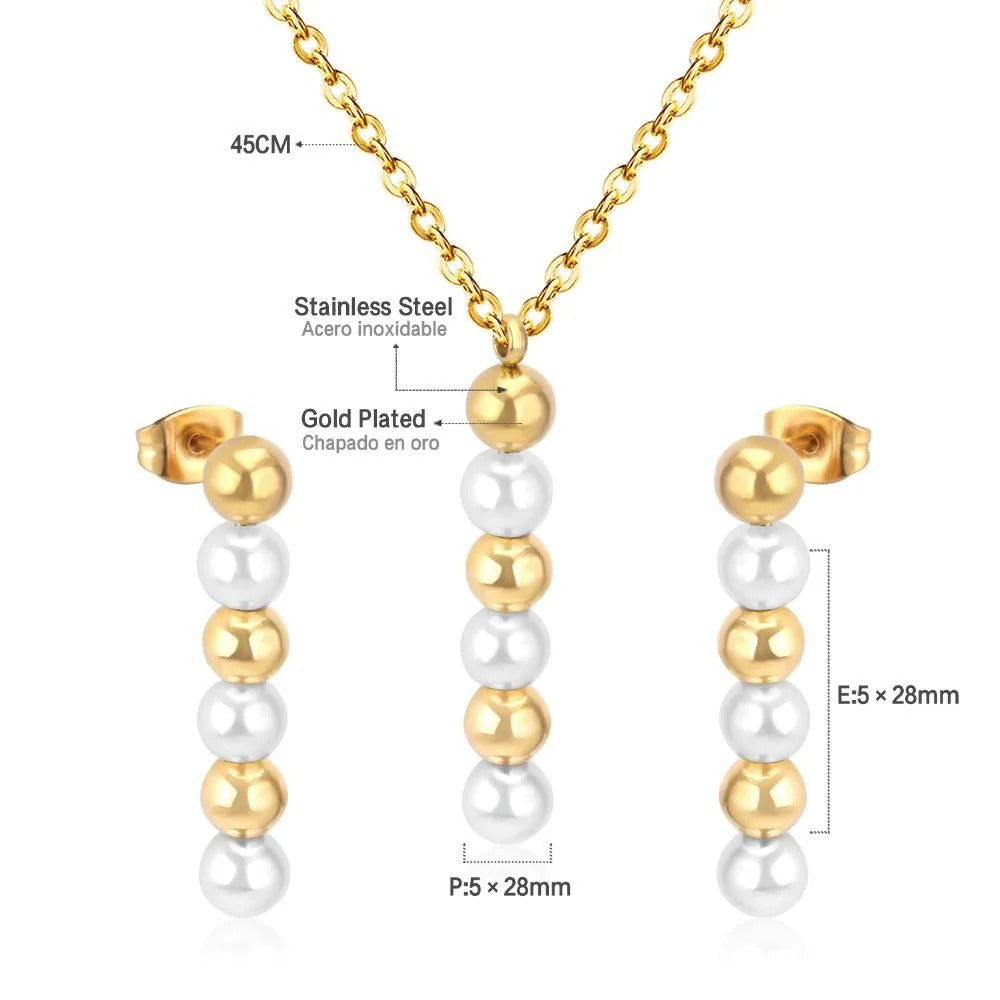 Laurel Lustrous Pearl Linear Drop Set| Buy Set or Individual