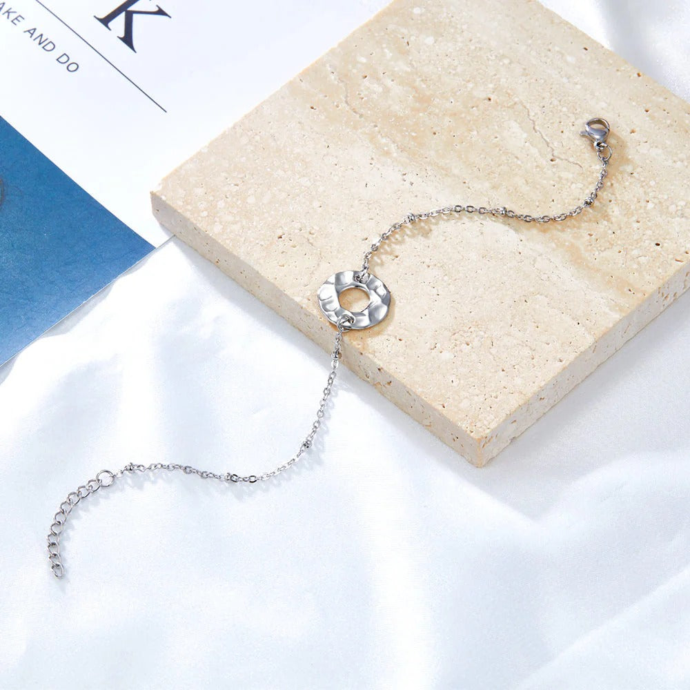 Harley Prosperity Disc Bracelet | Waterproof 18k Gold & Silver