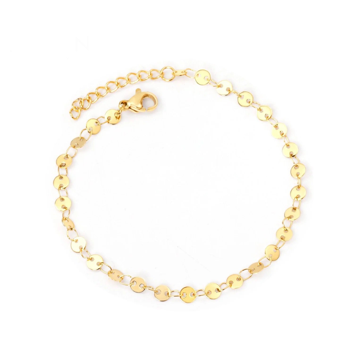 Hollis Disc Chain Bracelet | Waterproof Waterproof 18k Gold & Silver