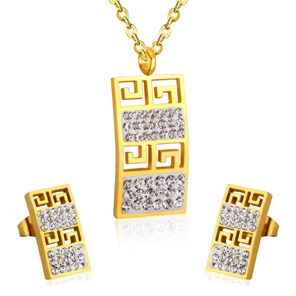 Phebe Geometric Pavé Set | Buy Set or Individual