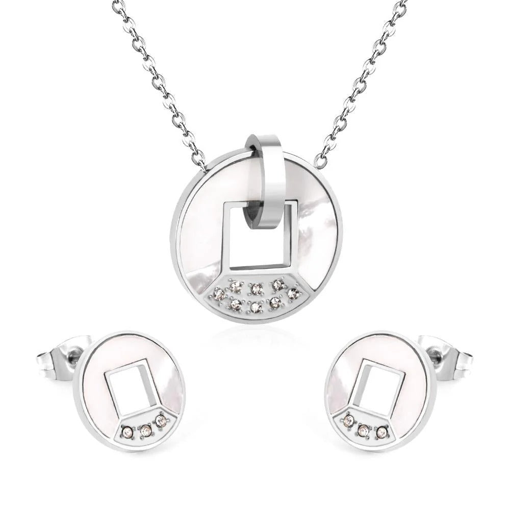 Juniper Celestial Pearl & Pavé Geometric Set | Buy Set or Individual