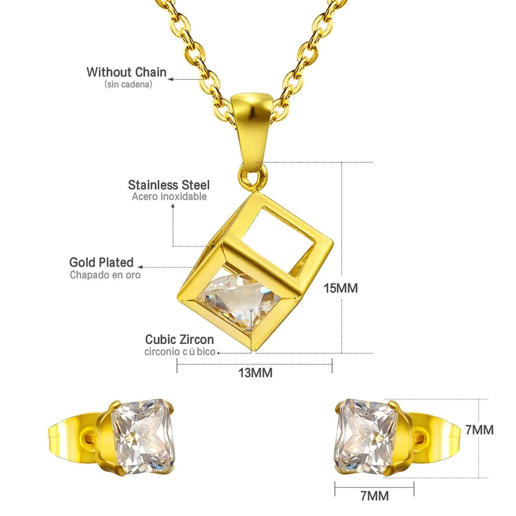 Nia Floating Crystal in Cube Set | Buy Set or Individual