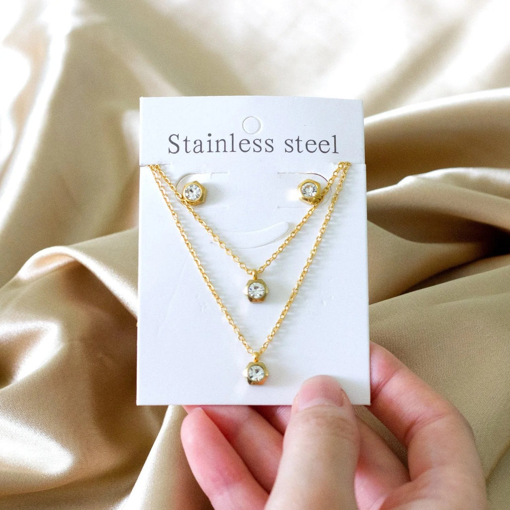 Felicity Honeycomb Bezel Solitaire Set | Buy Set or Individual