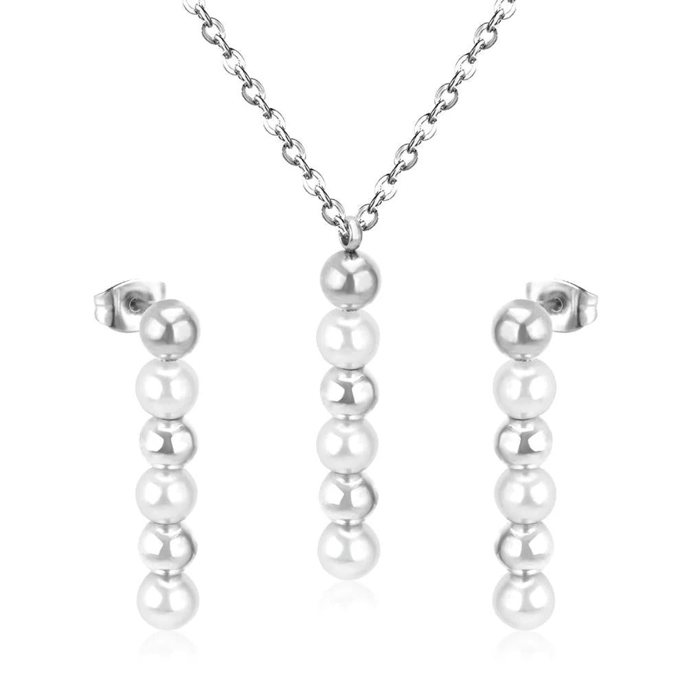 Laurel Lustrous Pearl Linear Drop Set| Buy Set or Individual