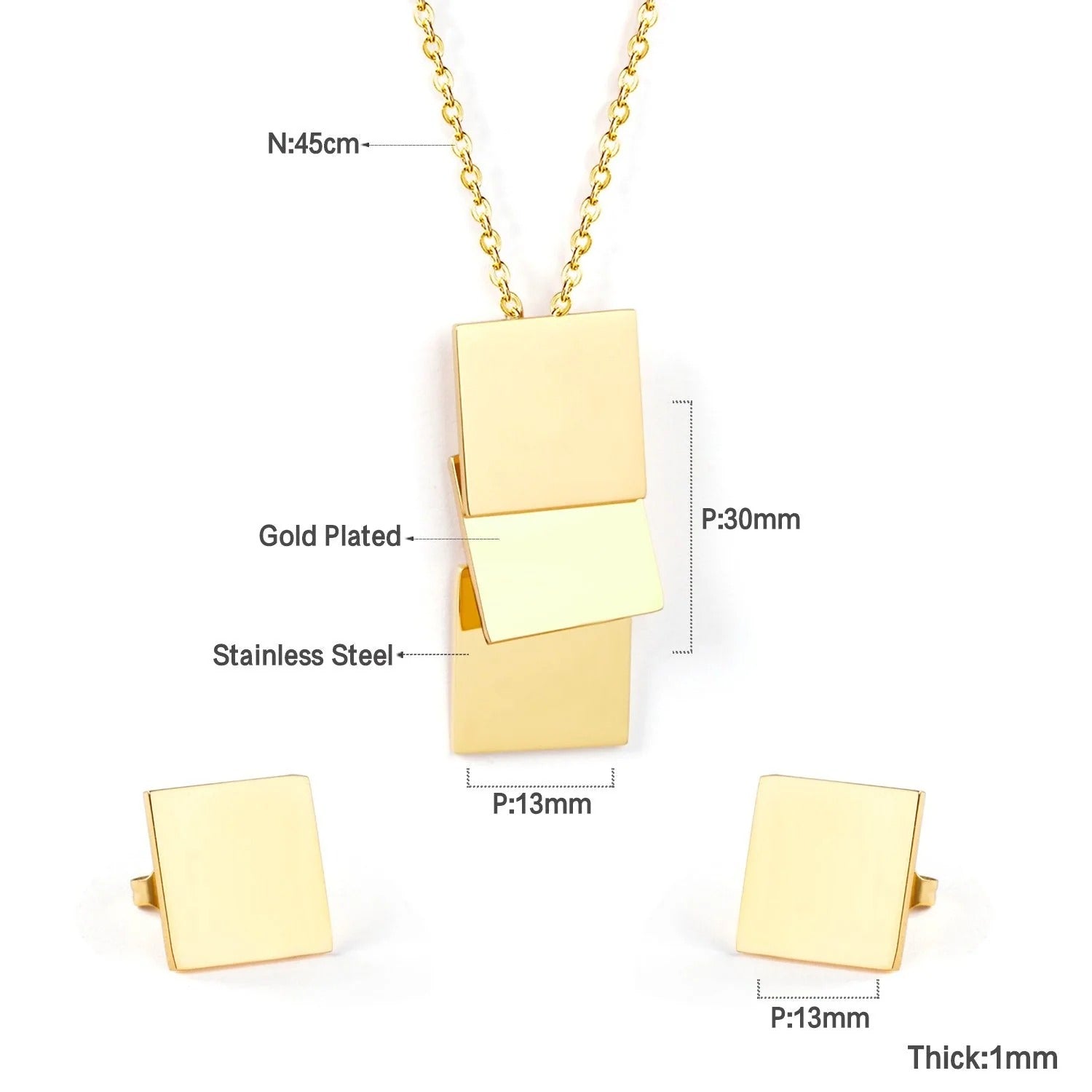 Wyatt Hanging Cascading Squares Set | Buy Set or Individual
