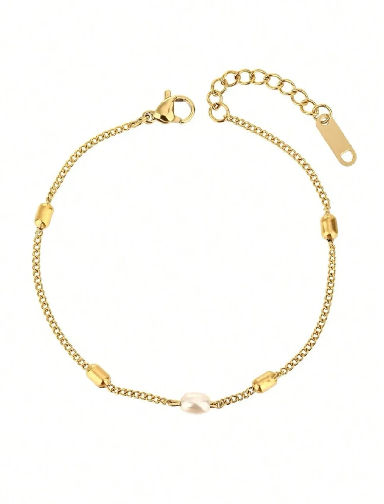 Arielle Rice Pearl Bracelet | Waterproof 18k Gold
