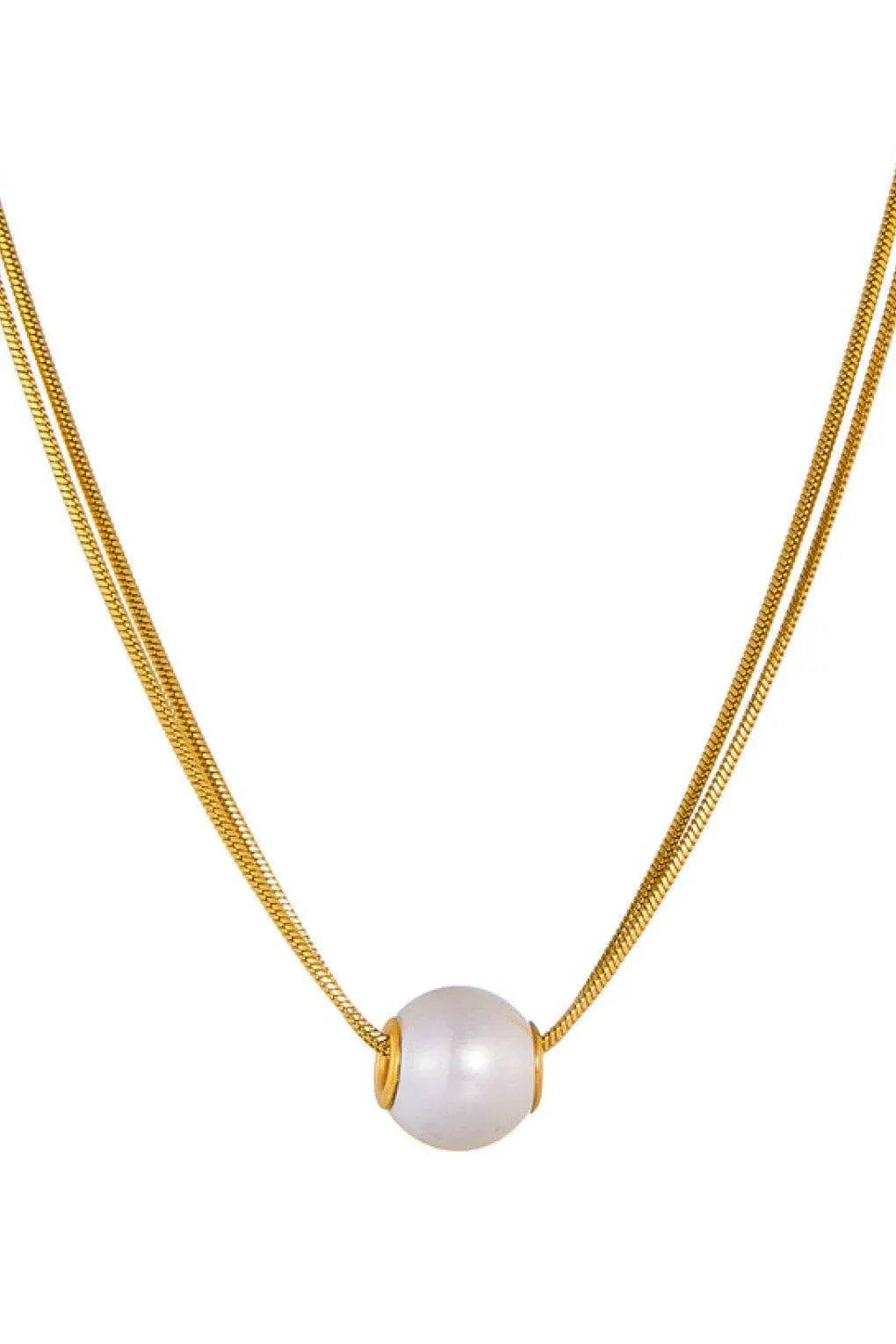Boudica Big Pearl Necklace | Waterproof 18k Gold
