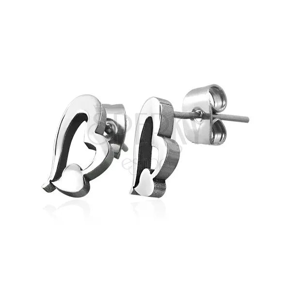 Amellia Love Heart Studs | Waterproof 18k Gold & Silver