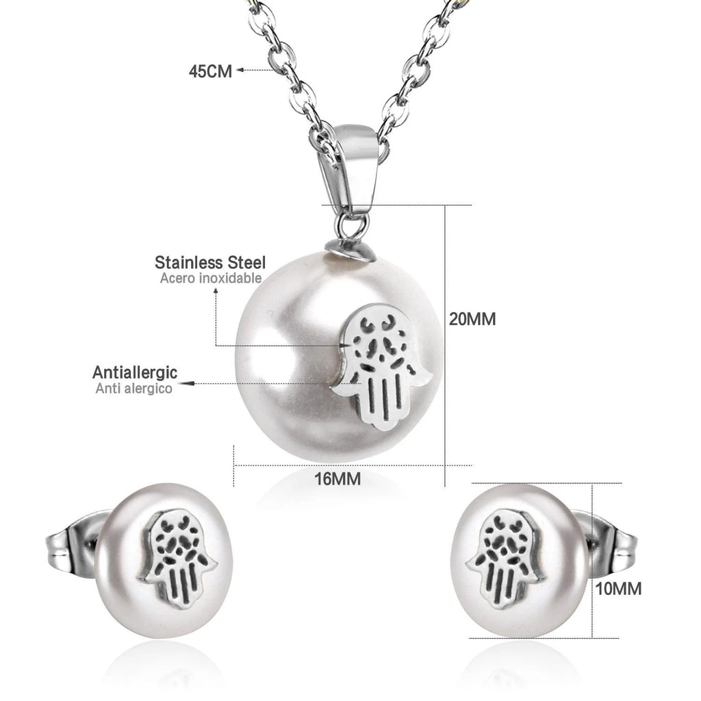 Laney Hamsa Guardian Pearl Overlay Set | Buy Set or Individual