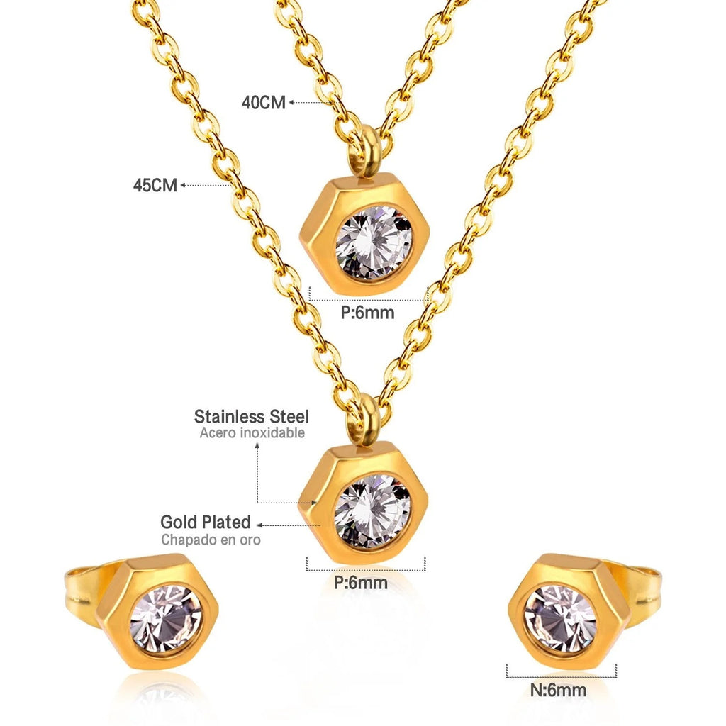Felicity Honeycomb Bezel Solitaire Set | Buy Set or Individual