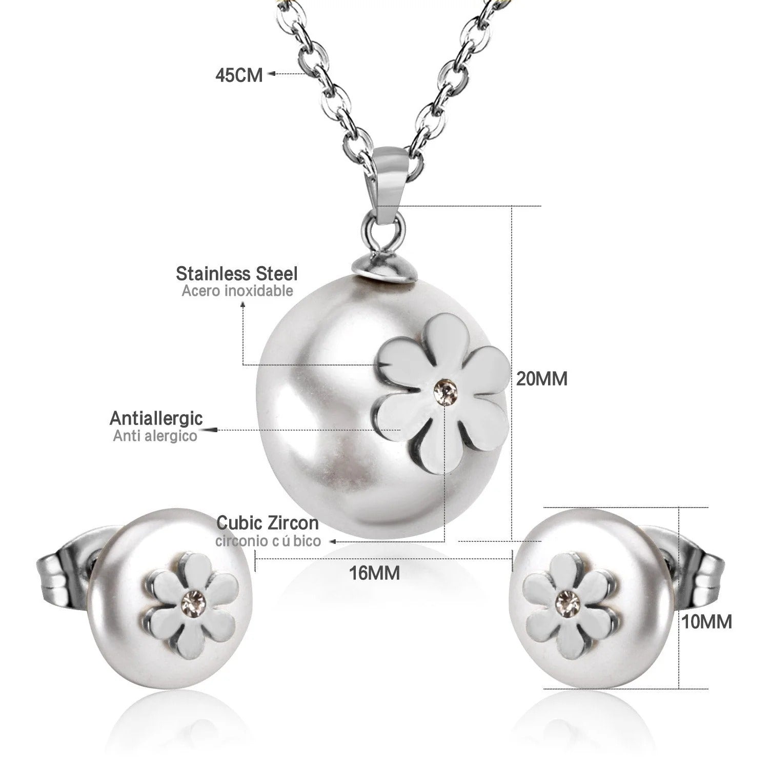 Kora Botanical Blossom Pearl Overlay Set | Buy Set or Individual