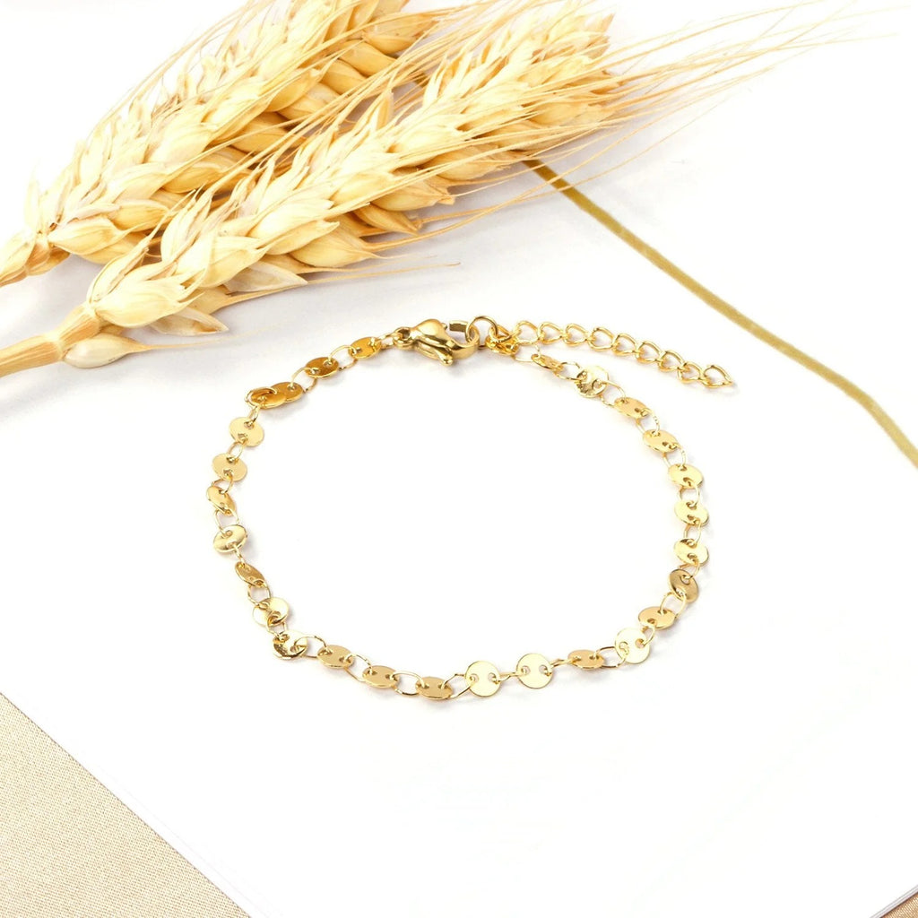 Hollis Disc Chain Bracelet | Waterproof Waterproof 18k Gold & Silver