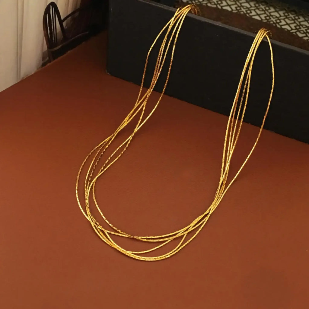 Cosima Multilayer Chain Necklace | Waterproof 18k Gold