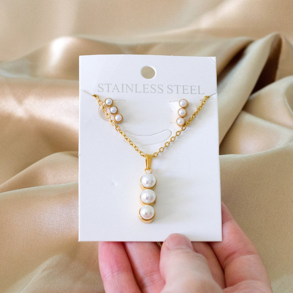 Lana Linear Pearl Drop Set | Buy Set or Individual
