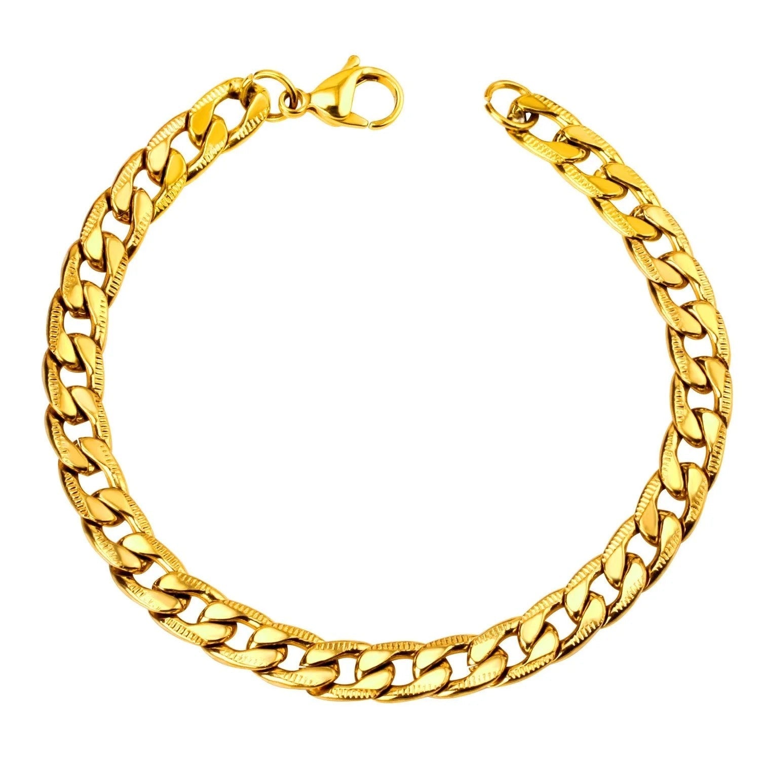 Alexios Cuban Necklace 50cm & Bracelet 22cm Gold Set-Buy Set or Individually