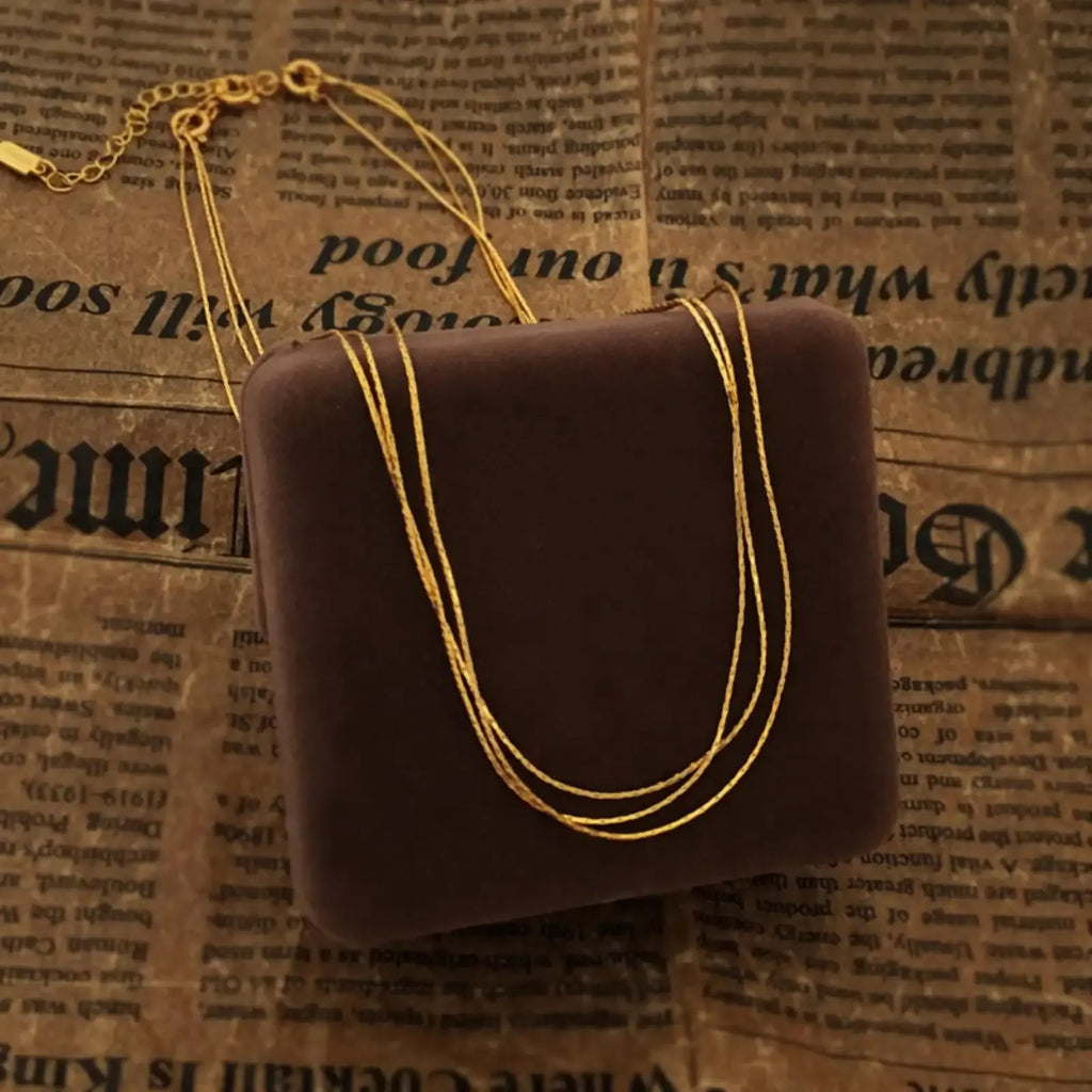 Cosima Multilayer Chain Necklace | Waterproof 18k Gold