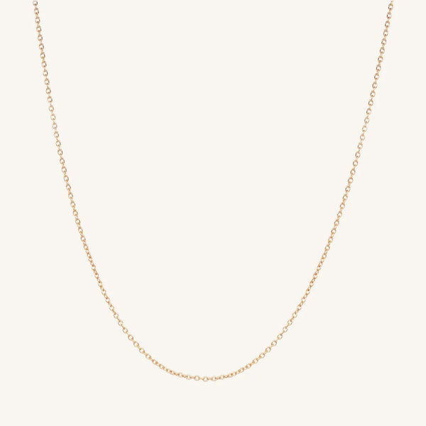 Aisling 1mm Dainty Cable Chain	Necklace 45+5cm