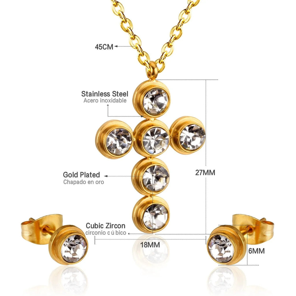 Edan Bezel Crystal Cross Set | Buy Set or Individual