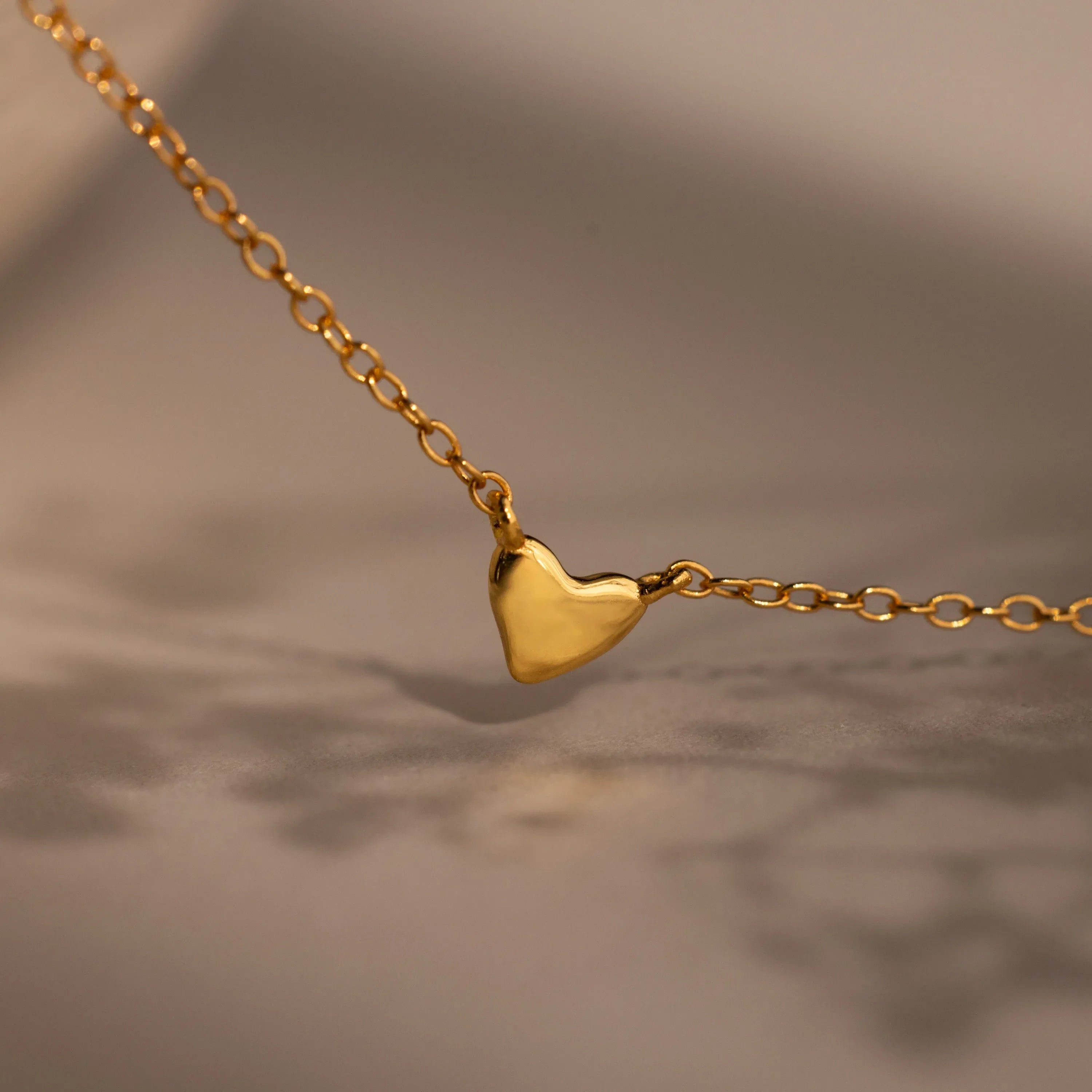 Elowen Heart Trio Necklace | Waterproof 18k Gold